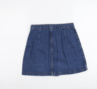 Womens UK Size 26 in Topshop A-Line Denim Skirt