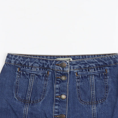 Womens UK Size 26 in Topshop A-Line Denim Skirt
