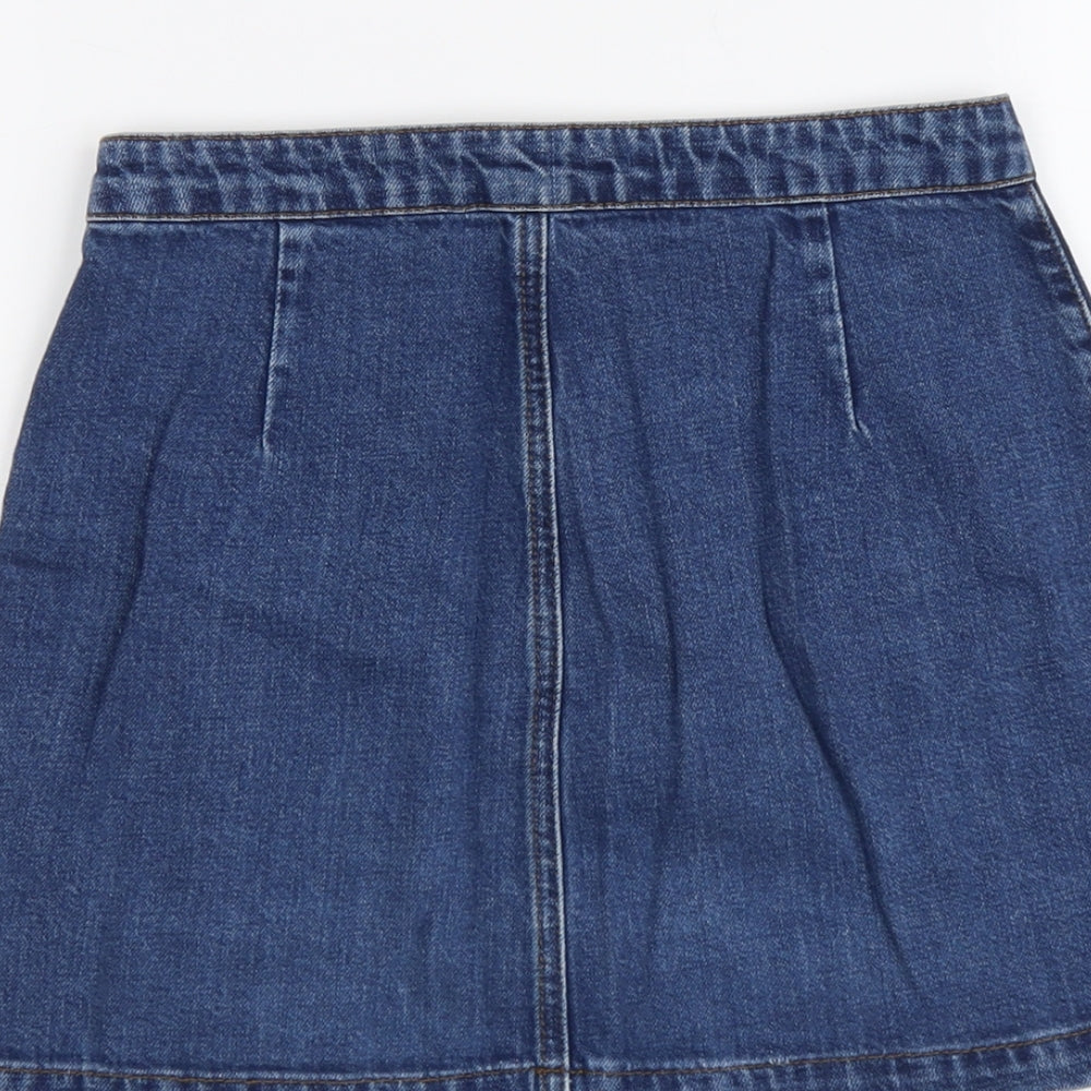 Womens UK Size 26 in Topshop A-Line Denim Skirt