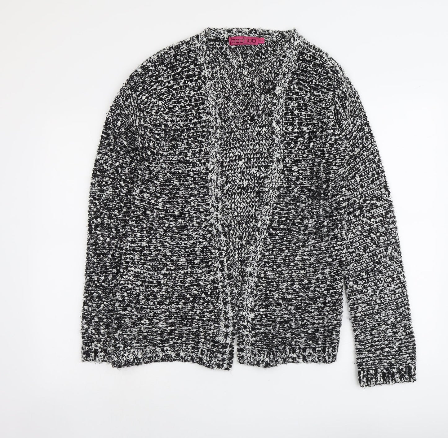 Boohoo Womens Black V-Neck Acrylic Cardigan Jumper Size S