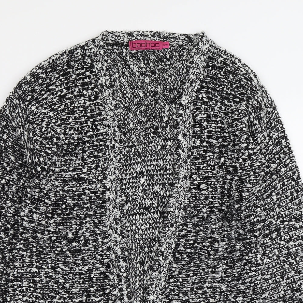 Boohoo Womens Black V-Neck Acrylic Cardigan Jumper Size S