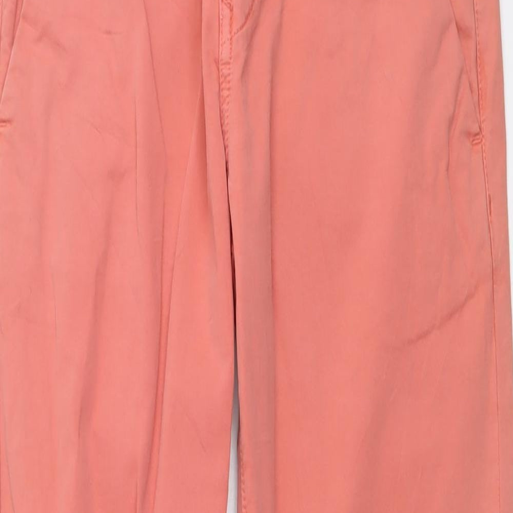 Pepe Jeans Mens Orange Cotton Chino Trousers Size 30 in L31 in Regular Button