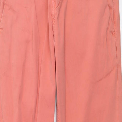 Pepe Jeans Mens Orange Cotton Chino Trousers Size 30 in L31 in Regular Button
