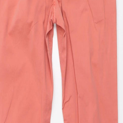 Pepe Jeans Mens Orange Cotton Chino Trousers Size 30 in L31 in Regular Button