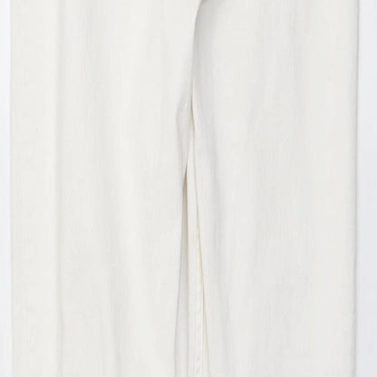 Topshop Womens Ivory Cotton Skinny Jeans Size 30 in L33 in Regular Button