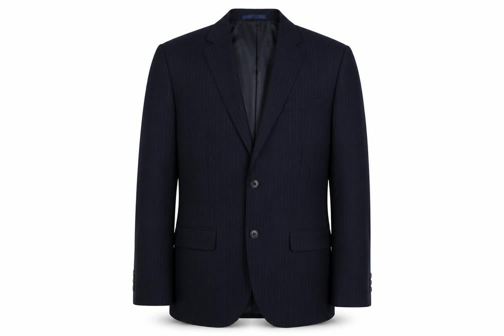 Mens UK Size S B&W Regular Blue Suit Jacket