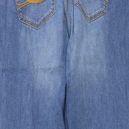 Tom Taylor Womens Blue Cotton Straight Jeans Size 32 in L25 in Slim Button