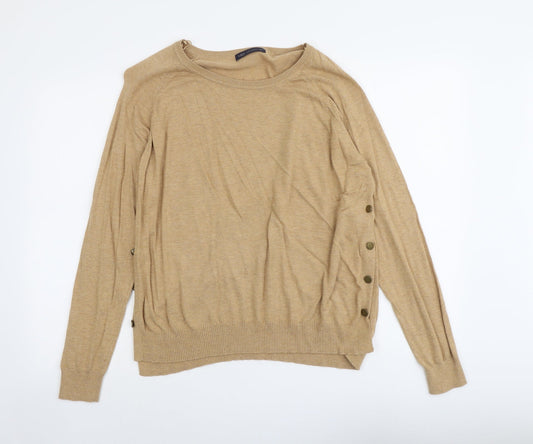 Womens UK Size L Marks and Spencer Beige Pullover Jumper