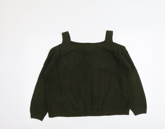 Womens UK Size 10 Dorothy Perkins Green Pullover Jumper