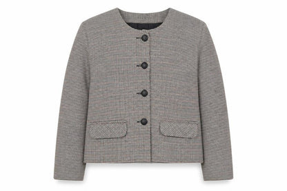 Colourways Womens Black Geometric Jacket Size 10 Button