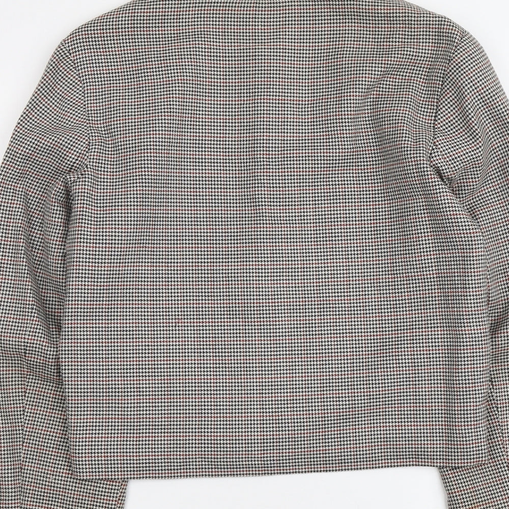 Colourways Womens Black Geometric Jacket Size 10 Button