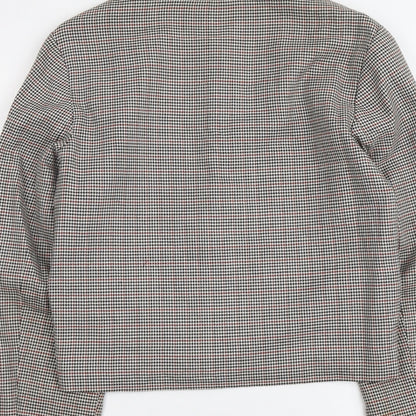 Colourways Womens Black Geometric Jacket Size 10 Button