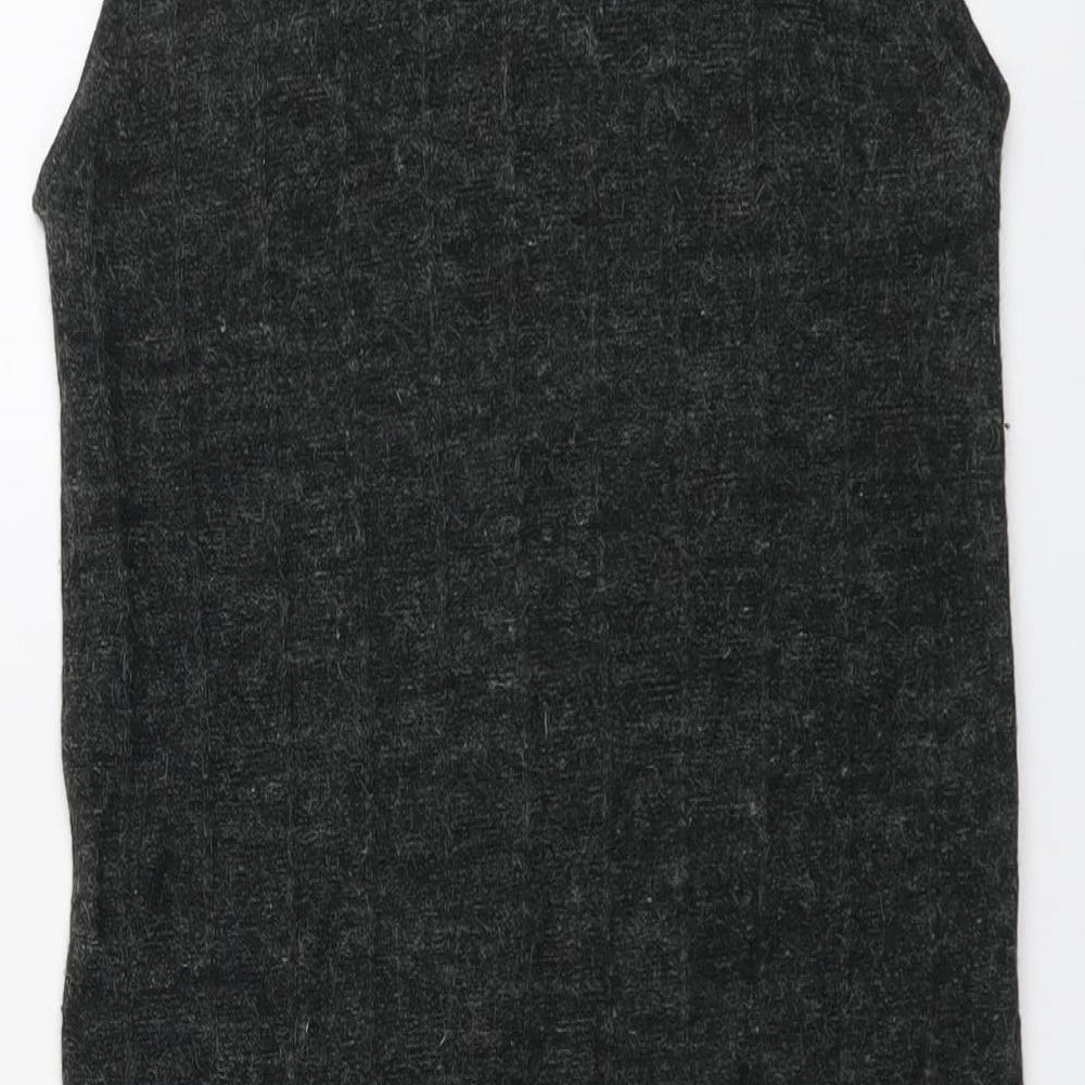 Ignite Womens Grey Acrylic Pinafore/Dungaree Dress Size S Round Neck Pullover