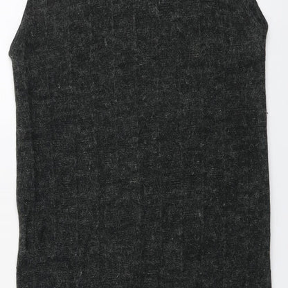 Ignite Womens Grey Acrylic Pinafore/Dungaree Dress Size S Round Neck Pullover