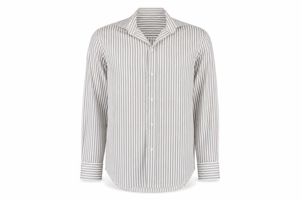 Mens UK Size L Zara Beige  Button-Up Long Sleeve Casual Shirt