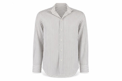 Mens UK Size L Zara Beige  Button-Up Long Sleeve Casual Shirt