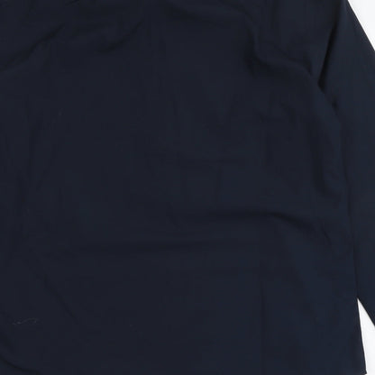 New Look Mens Blue Polyester Button-Up Size M Collared Button
