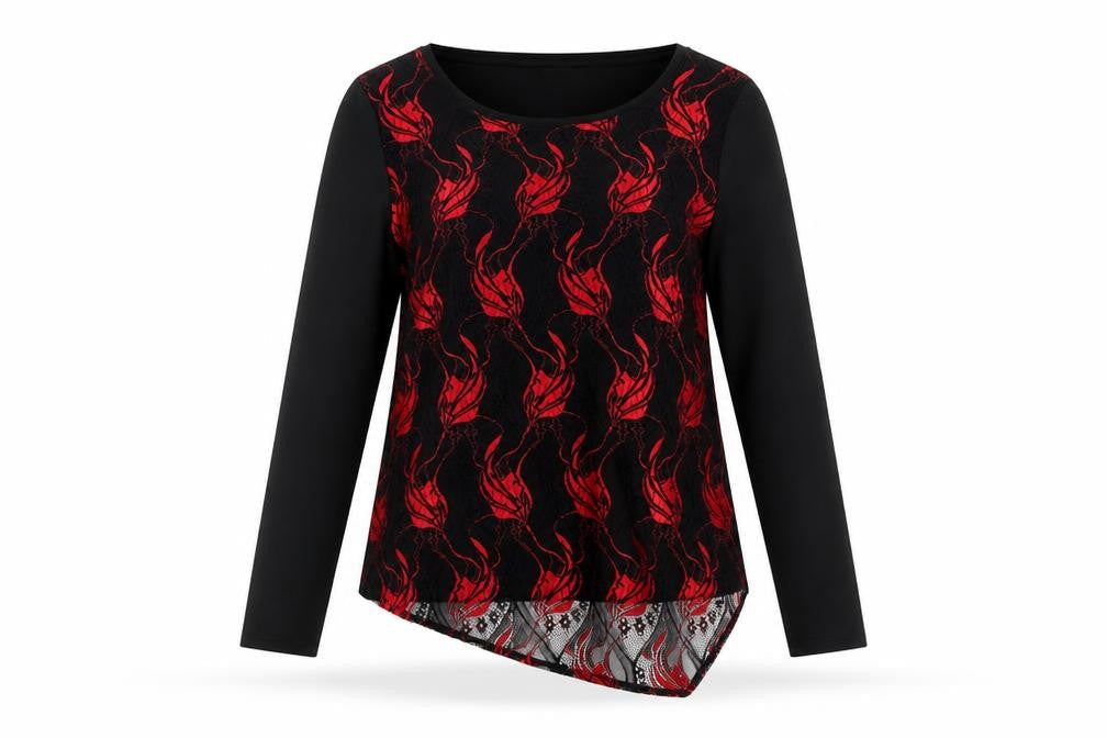 Womens UK Size 14 Chianti Black Basic Blouse