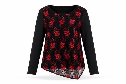Womens UK Size 14 Chianti Black Basic Blouse
