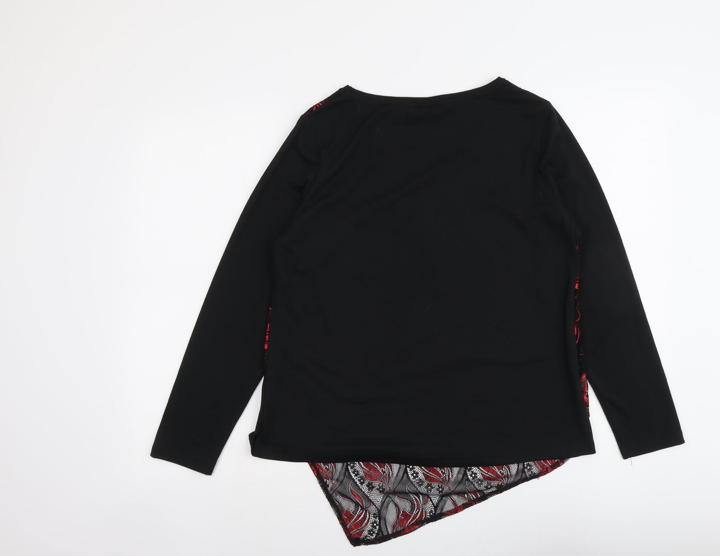 Womens UK Size 14 Chianti Black Basic Blouse