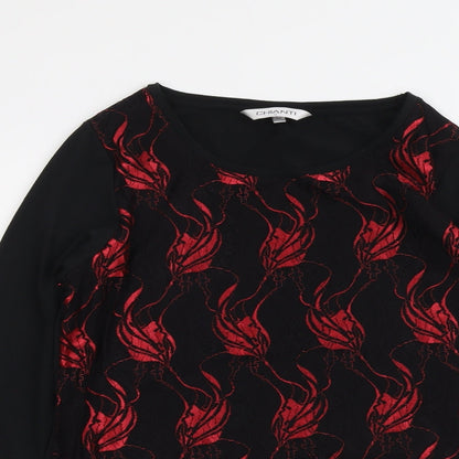 Womens UK Size 14 Chianti Black Basic Blouse
