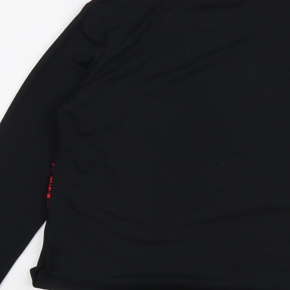 Womens UK Size 14 Chianti Black Basic Blouse