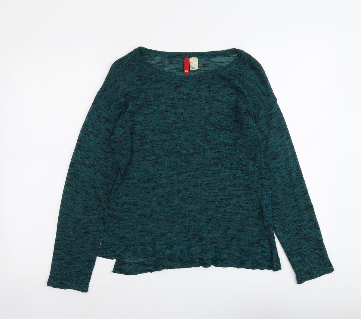 Womens UK Size XS H&M Green Pullover Jumper
