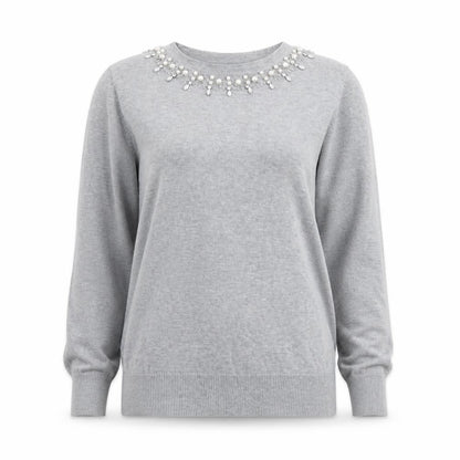 Womens UK Size 6 Warehouse Grey Pullover Jumper