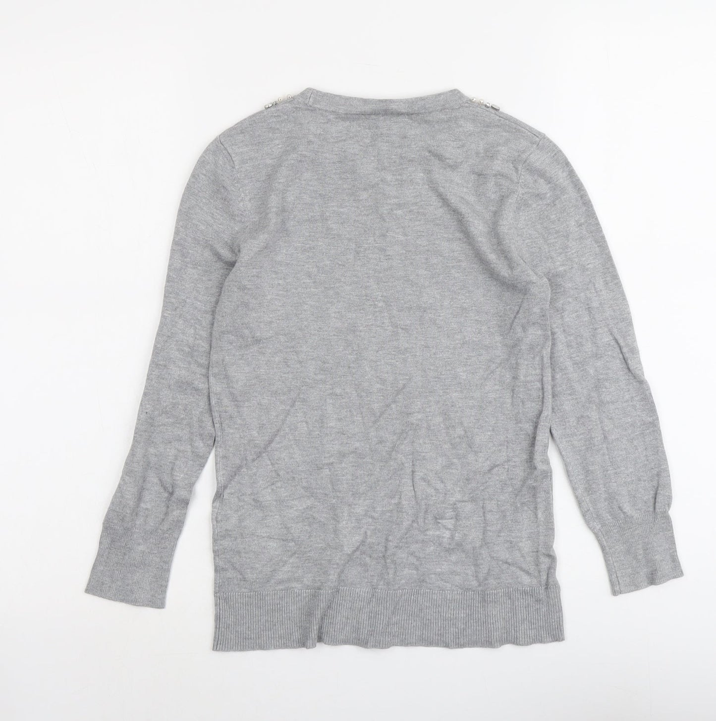 Womens UK Size 6 Warehouse Grey Pullover Jumper