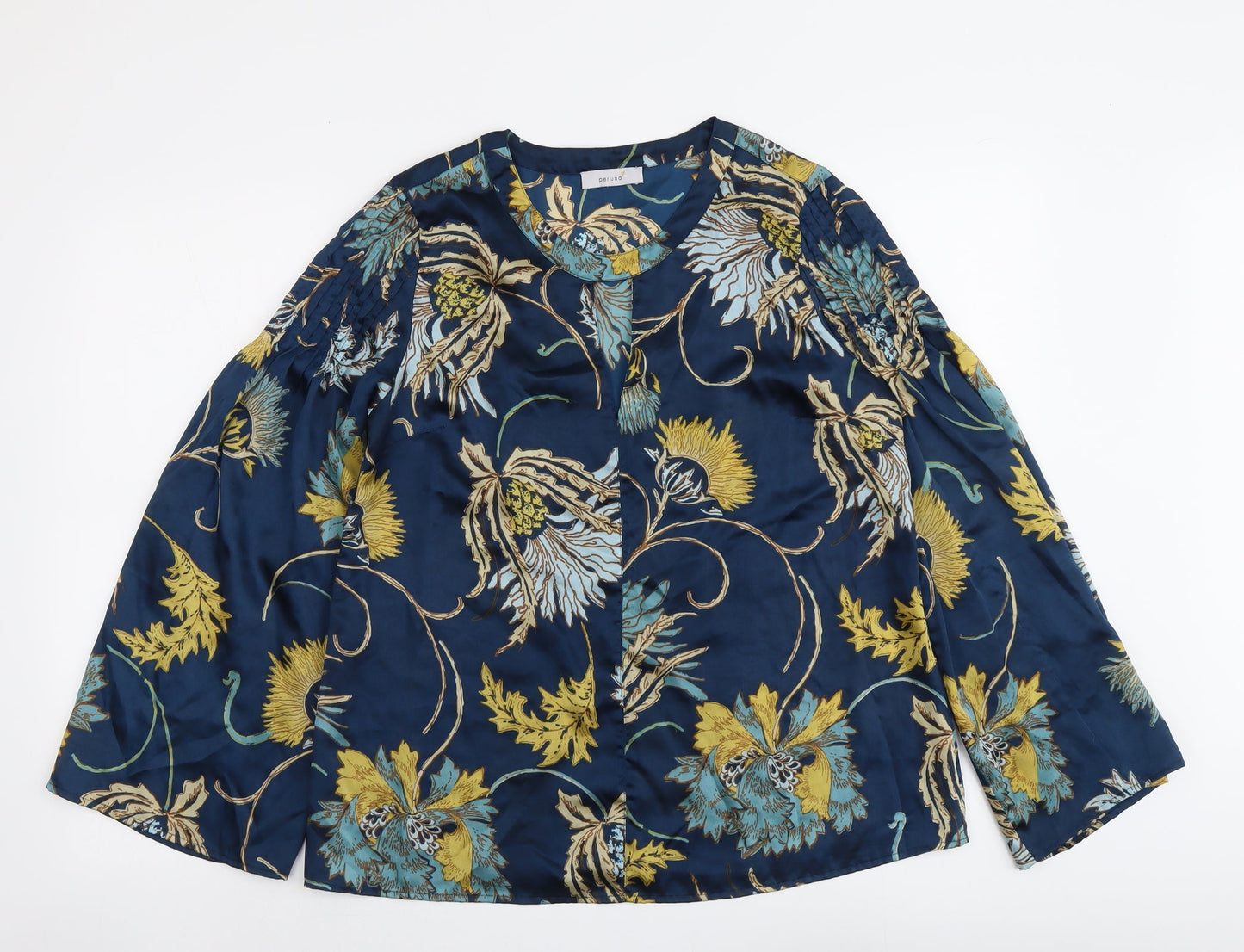 Womens UK Size 10 Per Una Blue Basic Blouse