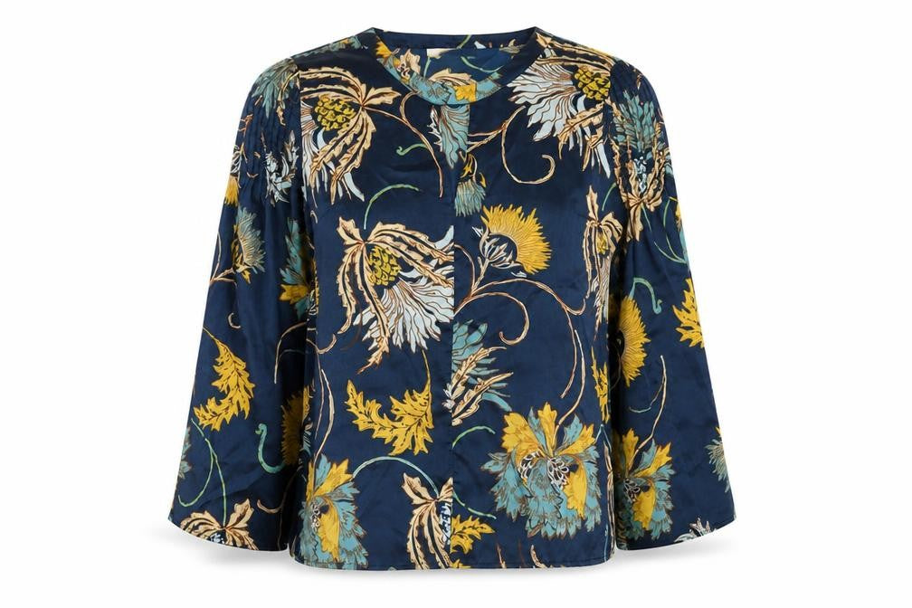 Womens UK Size 10 Per Una Blue Basic Blouse
