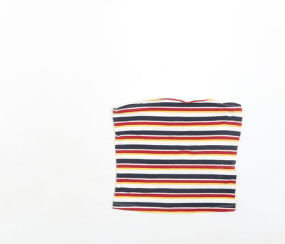 Womens UK Size 8 New Look Multicoloured Cropped Tank