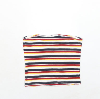 Womens UK Size 8 New Look Multicoloured Cropped Tank