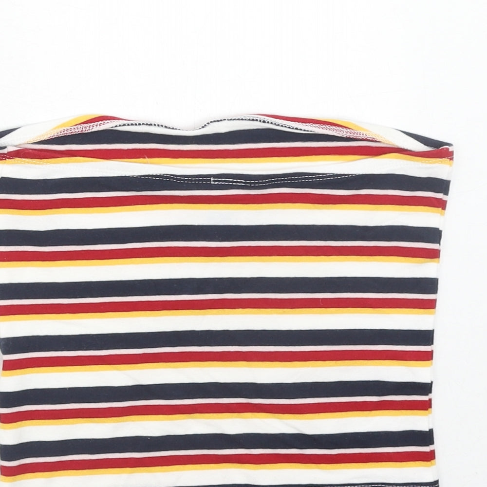 Womens UK Size 8 New Look Multicoloured Cropped Tank