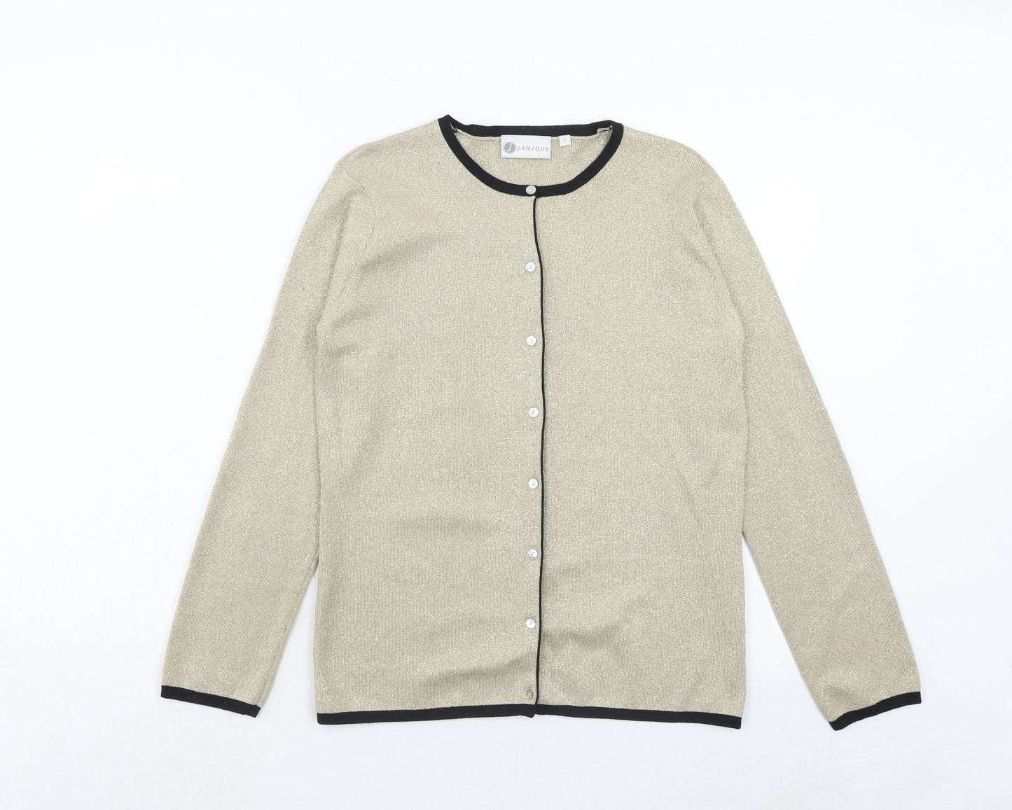 Womens UK Size S Janique Gold Cardigan Jumper