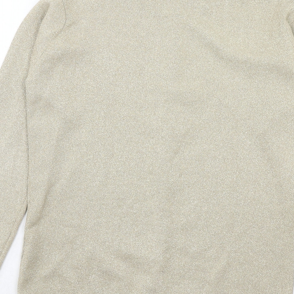 Womens UK Size S Janique Gold Cardigan Jumper