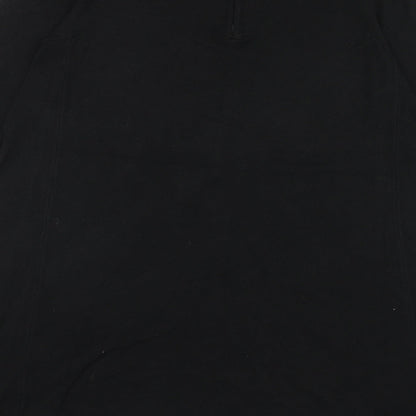 Wallis Womens Black Viscose Trapeze & Swing Size S Round Neck Zip