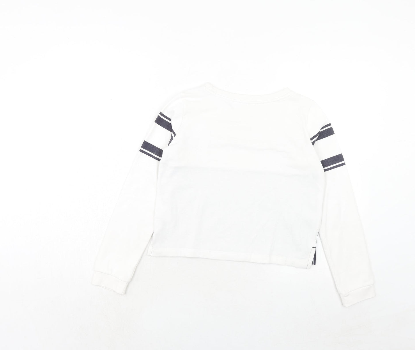 H&M Girls White Cotton Pullover Sweatshirt Size 11-12 Years Pullover - New York