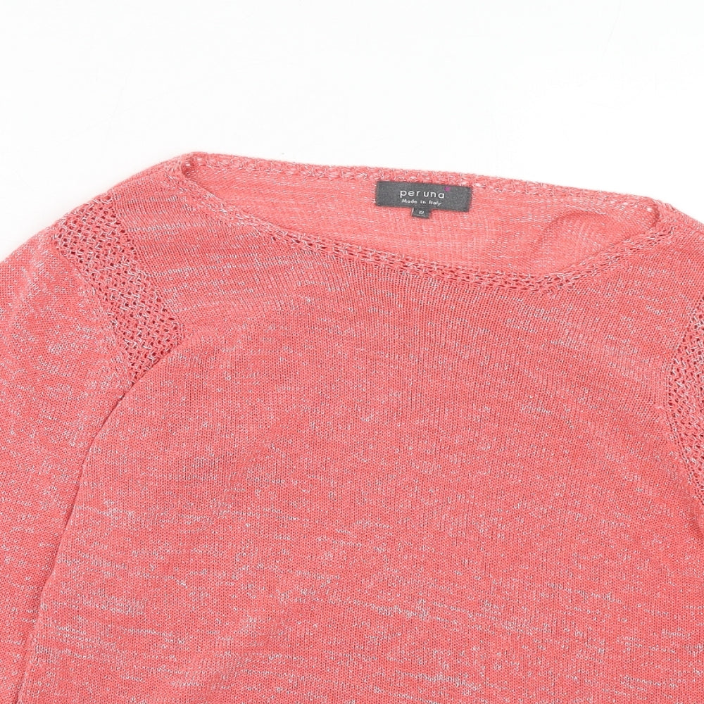 Womens UK Size 12 Marks and Spencer Pink Pullover Jumper