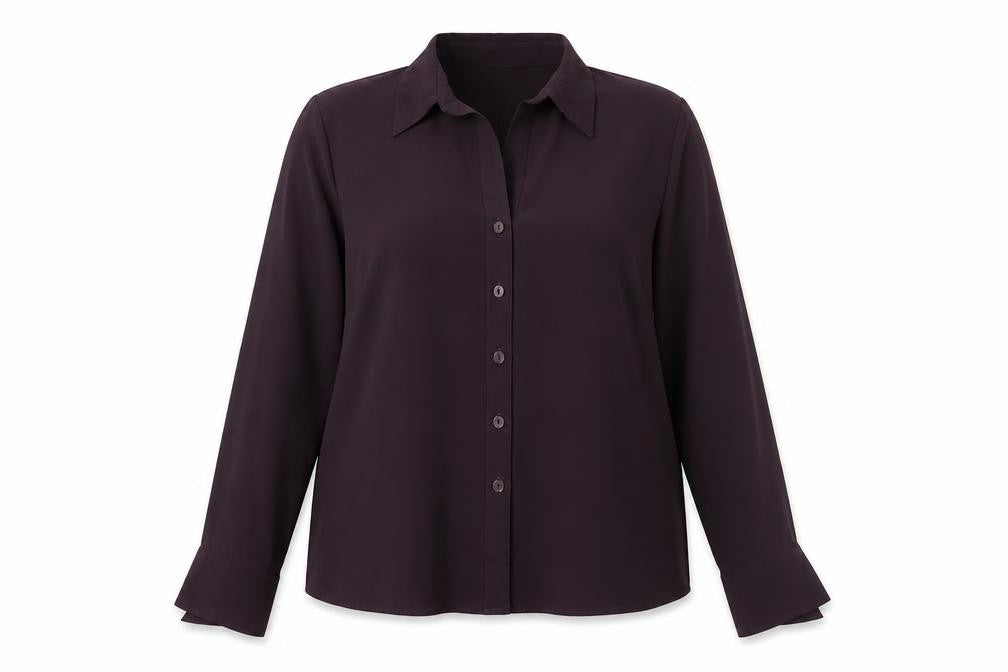 Womens UK Size 16 Berkertex Purple Basic Button-Up