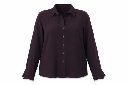 Womens UK Size 16 Berkertex Purple Basic Button-Up