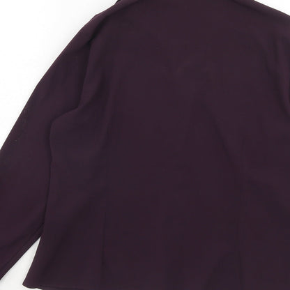 Berkertex Womens Purple Polyester Basic Button-Up Size 16 Collared