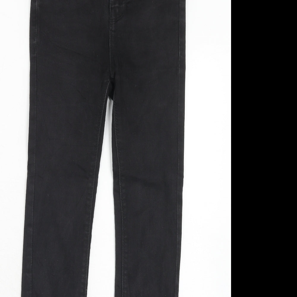 Womens UK Size XS FB Sister Regular Fit Straight Black Jeans