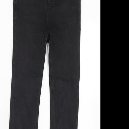 Womens UK Size XS FB Sister Regular Fit Straight Black Jeans
