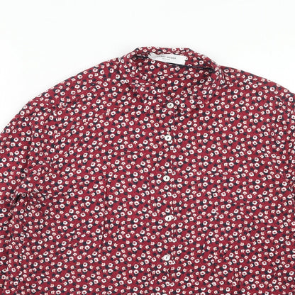 Womens UK Size 10 Gerry Weber Red Basic Button-Up