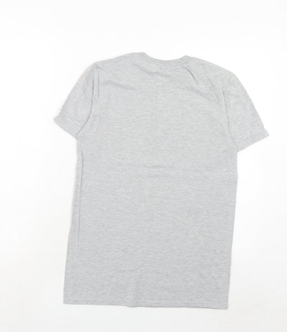 Womens UK Size S Gildan Grey Basic T-Shirt