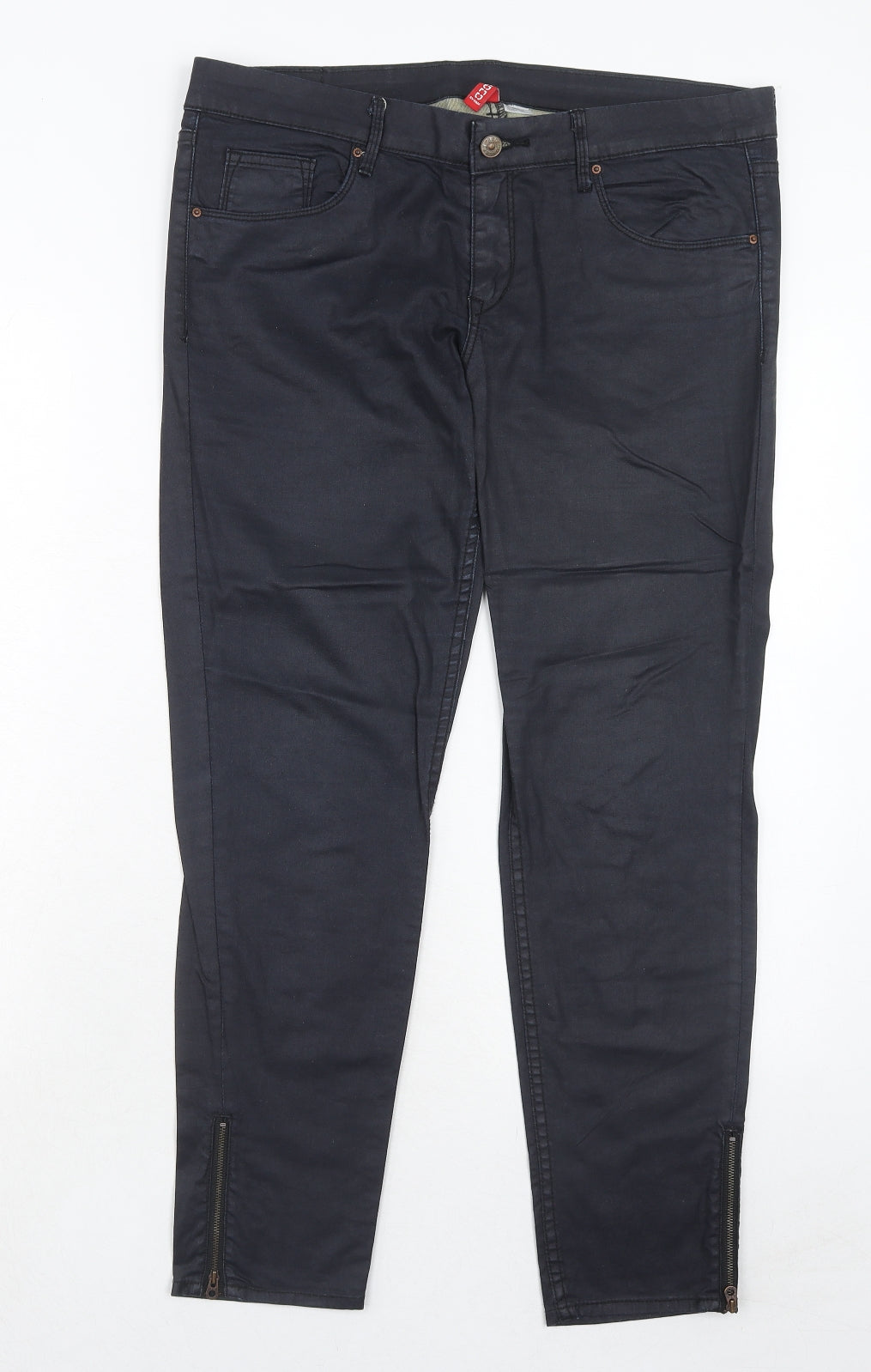 Womens UK Size 12 H&M Regular Fit  Black Trousers
