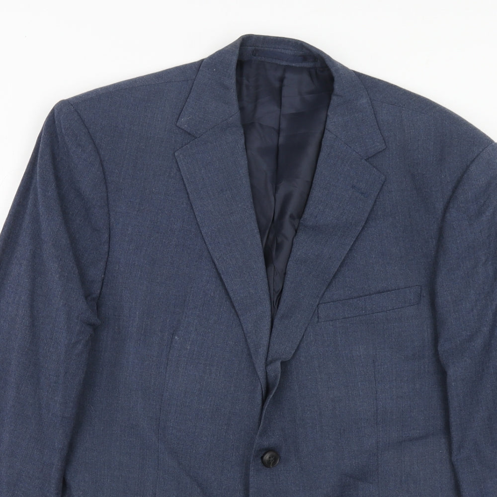Mens UK Size 42 Marks and Spencer Regular Blue Suit Jacket