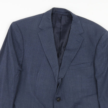 Mens UK Size 42 Marks and Spencer Regular Blue Suit Jacket