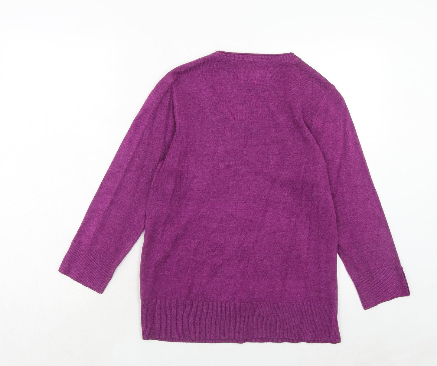 Womens UK Size 14 Maine Purple Pullover Jumper